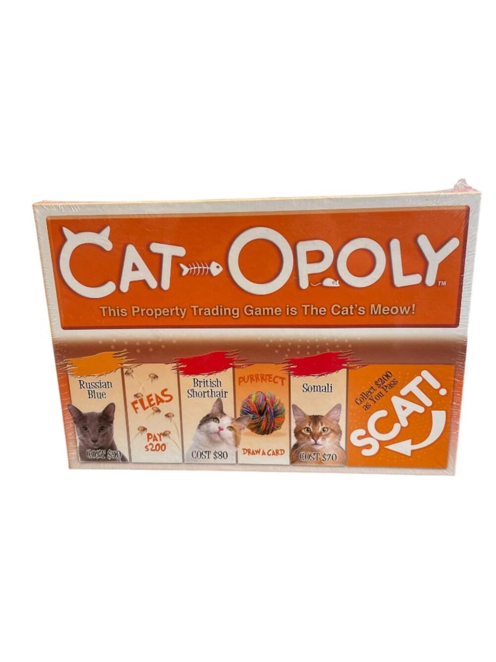 New Sealed Cat-Opoly Board Game Late For The Sky Monopoly Cat Lover Theme Gift F